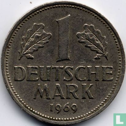 Duitsland 1 mark 1969 (D) - Afbeelding 1