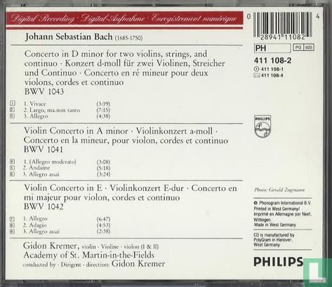 J.S. Bach - Double Concerto, The Violin Concertos - Image 2