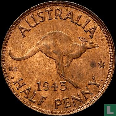 Australië ½ Penny 1943 I - Bild 1