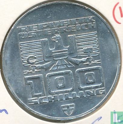Austria 100 schilling 1976 (shield) "Winter Olympics in Innsbruck" - Image 2