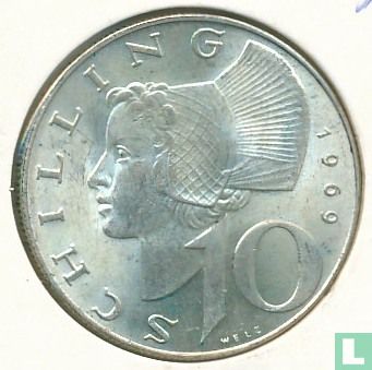 Autriche 10 schilling 1969 - Image 1