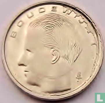 Belgien 1 Franc 1990 (NLD - Fehlprägungung) - Bild 2