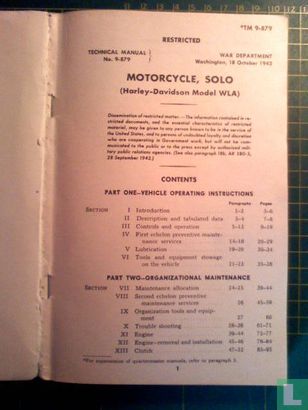 TM 9-879 Motorcycle,solo (Harley-Davidson Model WLA) 18 Oktober 1943 - Afbeelding 3