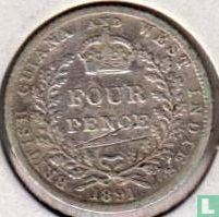 Britisch-Guayana und West Indies 4 Pence 1891 - Bild 1