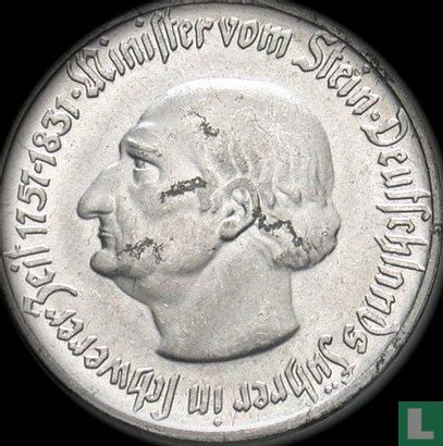 Westphalie 1 mark 1921 "Freiherr vom Stein" - Image 2