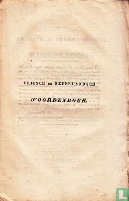 Proeve van een Friesch en Nederlandsch woordenboek  - Image 1