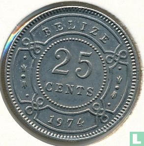 Belize 25 cents 1974 - Afbeelding 1