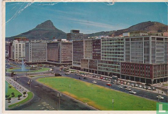 Modern Foreshore of Cape Town - Lion's Head is in the background