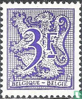 Cijfer op heraldieke leeuw en wimpel - Afbeelding 1