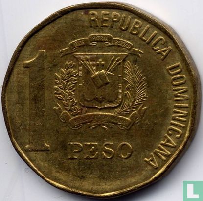 Dominikanische Republik 1 Peso 1992 (Name unter Büste) - Bild 2