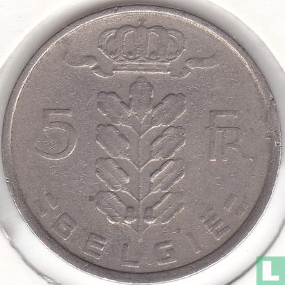 Belgien 5 Franc 1948 (NLD - mit RAU) - Bild 2