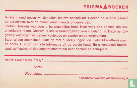 Antwoordkaart Prisma-boeken  - Bild 2