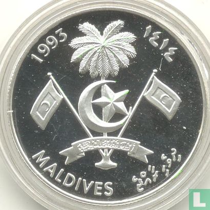 Maldiven 100 rufiyaa 1993 (AH1414 - PROOF) "Sailing ship Cutty Sark" - Afbeelding 1