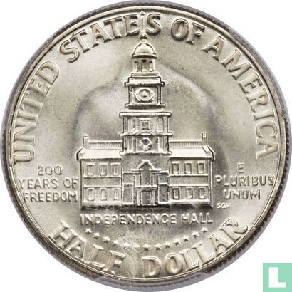 Vereinigte Staaten ½ Dollar 1976 (Kupfer-Nickel - D) "200th anniversary of Independence" - Bild 2