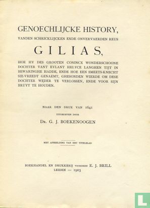 Genoechlijcke history vanden schricklijcken ende onvervaerden reus Gilias - Afbeelding 3