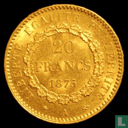 Frankrijk 20 francs 1875 - Afbeelding 1