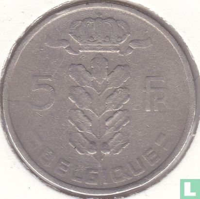 Belgien 5 Franc 1949 (FRA - Wendeprägung) - Bild 2