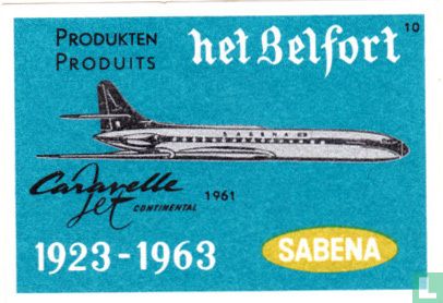 Caravelle Jet Continental 1961 Sabena - Image 1