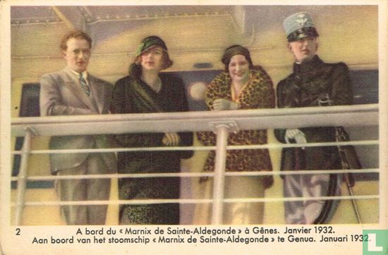 Aan boord van het stoomschip "Marnix de Sainte-Aldegonde" te Genua. Januari 1932 - Image 1
