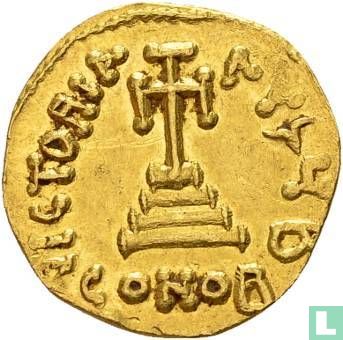 Constans II, with Constantine IV, Golden Solidus, 641-668, Constantinopolis - Image 2