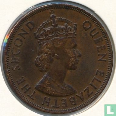 Territoires des Caraïbes britanniques 2 cents 1957 - Image 2