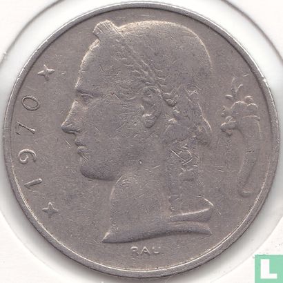 België 5 francs 1970 (FRA) - Afbeelding 1