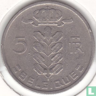 België 5 francs 1970 (FRA) - Afbeelding 2