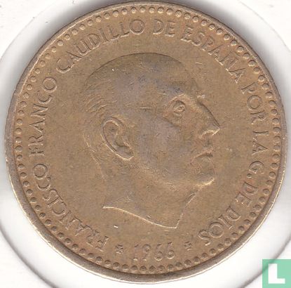 Spanje 1 peseta 1966 (1972) - Afbeelding 2
