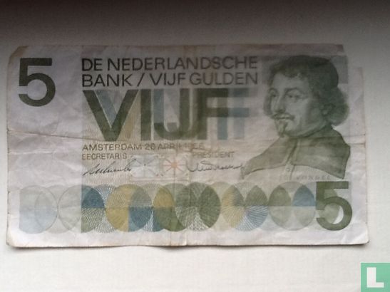 Nederland 5 gulden (PL22.b) - Afbeelding 3