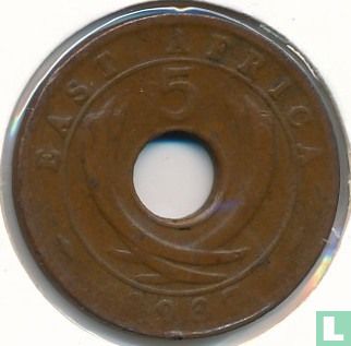 Oost-Afrika 5 cents 1937 (H) - Afbeelding 1