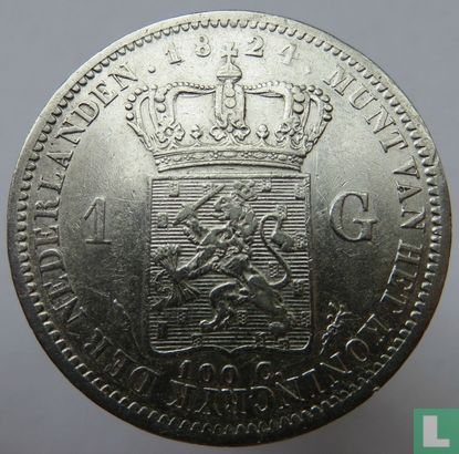 Netherlands 1 gulden 1824 (type 2) - Image 1