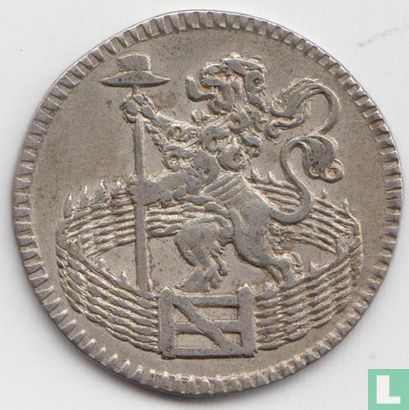 Hollande 1 duit 1745 (argent) - Image 2