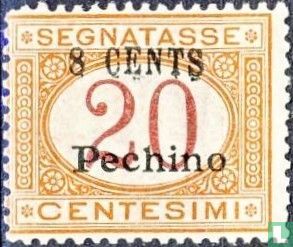 Bureau de Pékin - timbre-taxe à valeur modifiée