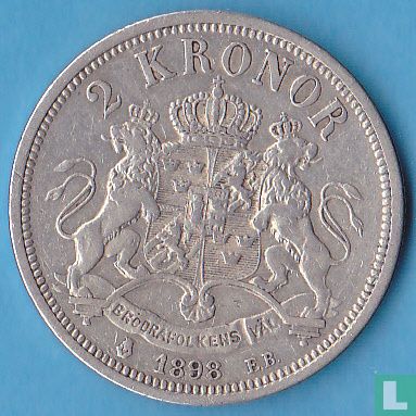 Schweden 2 Kronor 1898 - Bild 1