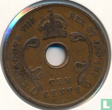 Afrique de l'Est 10 cents 1936 (KN) - Image 2