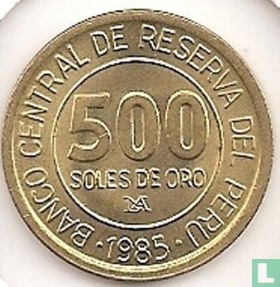 Peru 500 soles de oro 1985 - Image 1