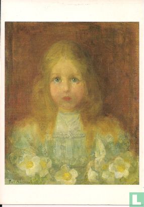 Portret van een meisje met bloemen 1900 - Image 1