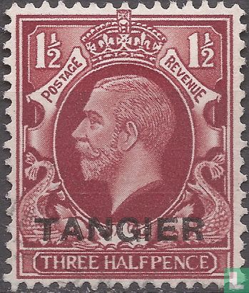 König George V., mit Aufdruck "Tangier"