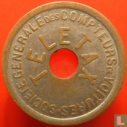 Frankrijk Teletax muntslag rond gat - Afbeelding 1