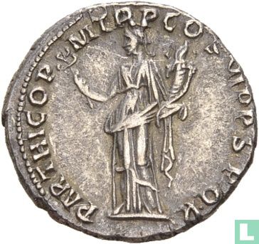 Trajanus, AR Denarius Rome 114-117 - Afbeelding 1