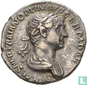 Trajanus, AR Denarius Rome 114-117 - Afbeelding 2