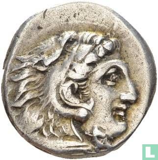 Royaume de Macédoine, Alexandre le grand 336-323 av. J.-C., AR drachme a frappé à titre posthume en Lampsakos c. 310-301 av. J.-C. - Image 2