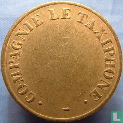 Frankrijk "Compagnie le taxiphone" B4 (24mm, messing/koper-nikkel met punten) - Afbeelding 1