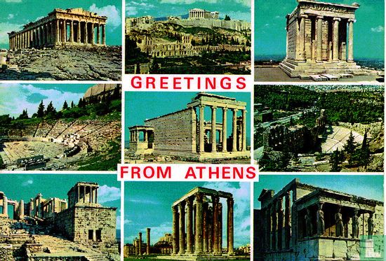 Grüsse aus Athen - Mehrbildkarte 