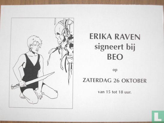 Erika Raven signeert bij Beo