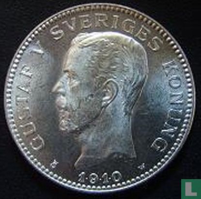 Suède 1 krona 1910 - Image 1