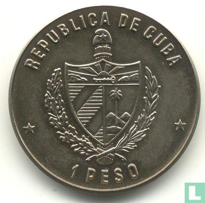 Kuba 1 Peso 1990 "Departure from the port of Palos" - Bild 2