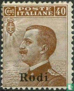 Italiaanse postzegels met opdruk RODI