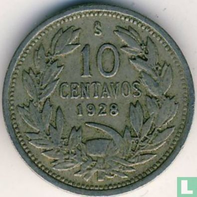 Chile 10 Centavo 1928 - Bild 1