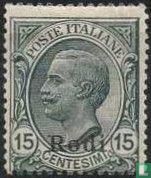 Italiaanse postzegels met opdruk RODI 
